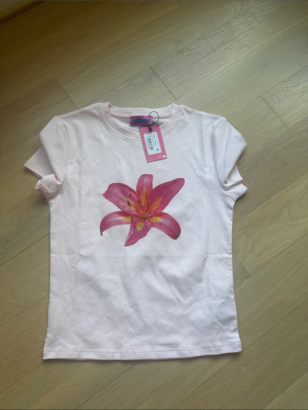 Ediked Pink Floral Graphic Tee net